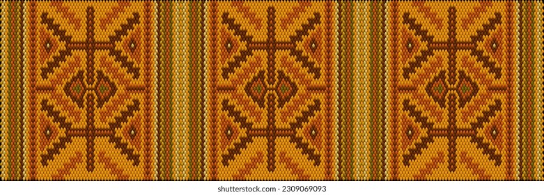 Pattern, ornament  ethnic, folk, geometric, mosaic for fabrics, interiors, ceramics and furniture in the Latin American style.