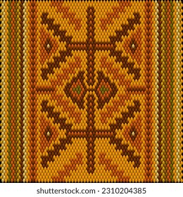 Patrón, ornamento étnico, folclórico, geométrico, mosaico para telas, interiores, cerámica y mobiliario de estilo latinoamericano.
