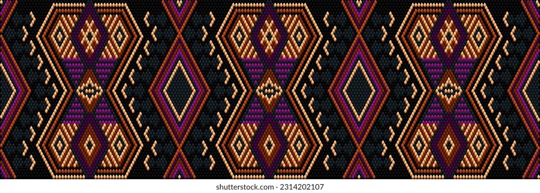 Muster, ethnische Ornamente, Volksmusik, geometrische Mosaike für Stoffe, Inneneinrichtung, Keramik und Möbel im lateinamerikanischen Stil.