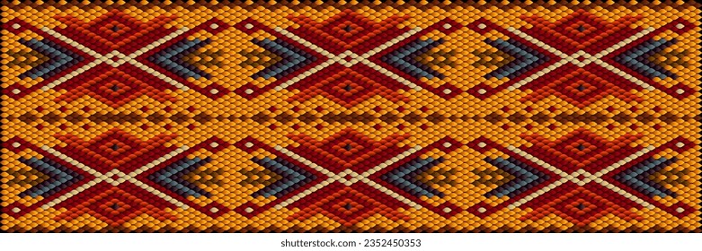 Pattern, ornament  ethnic, folk, geometric, mosaic for fabrics, interiors, ceramics and furniture in the Latin American style.