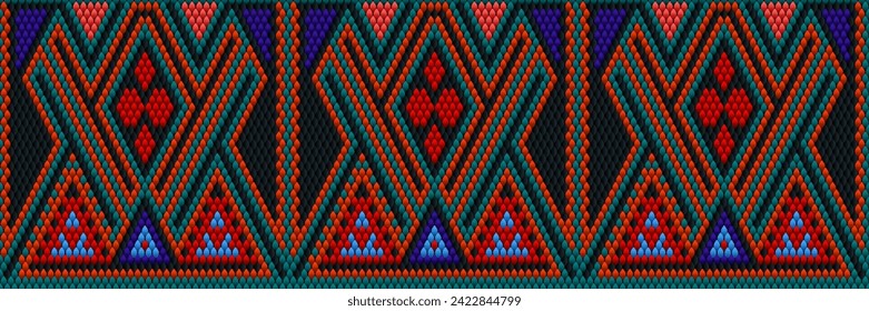 Pattern, ornament  ethnic, folk, geometric, mosaic for fabrics, interiors, ceramics and furniture in the Latin American style.