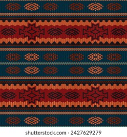 Pattern, ornament  ethnic, folk, geometric, mosaic for fabrics, interiors, ceramics and furniture in the Latin American style.