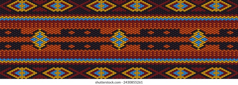 Muster, Ornament ethnische, volkstümliche, geometrische, Mosaik für Stoffe, Innenräume, Keramik und Möbel im lateinamerikanischen Stil.