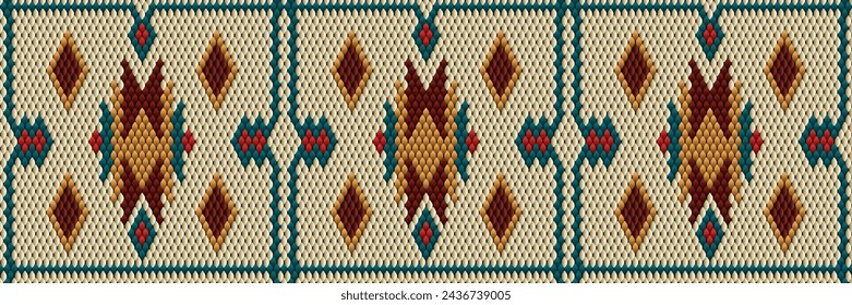 Patrón, adorno étnico, folclórico, geométrico, mosaico para tejidos, interiores, cerámica y muebles en el estilo latinoamericano.