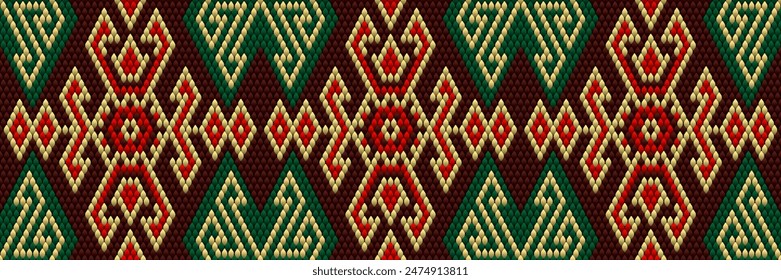 Pattern, ornament  ethnic, folk, geometric, mosaic for fabrics, interiors, ceramics and furniture in the Latin American style.