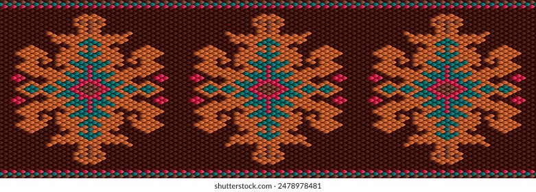 Pattern, ornament  ethnic, folk, geometric, mosaic for fabrics, interiors, ceramics and furniture in the Latin American style.