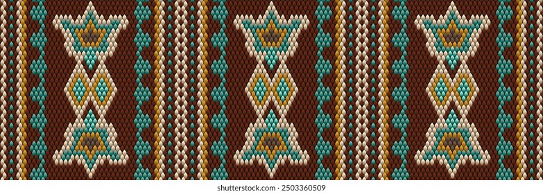 Patrón, adorno étnico, folk, geométrico, mosaico para telas, interiores, cerámica y muebles en el estilo Latina American.