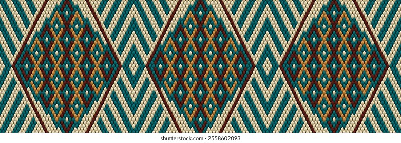 Pattern, ornament  ethnic, folk, geometric, mosaic for fabrics, interiors, ceramics and furniture in the Latin American style.