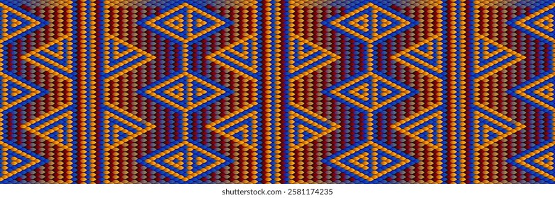 Pattern, ornament  ethnic, folk, geometric, mosaic for fabrics, interiors, ceramics and furniture in the Latin American style.