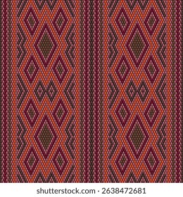 Pattern, ornament  ethnic, folk, geometric, mosaic for fabrics, interiors, ceramics and furniture in the Latin American style.