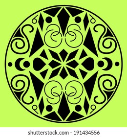 Pattern ornament lines abstract symbol circle swirl