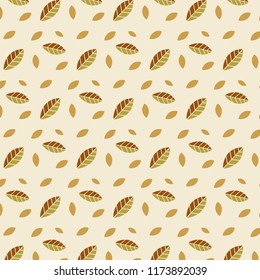 Pattern ornament season leaves autumn dark light orange autumn repeat fashionable for textile clothes on a yellow background