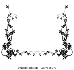 pattern ornament weaving like ivy and rose hip. vector stock image