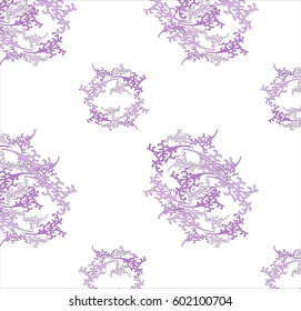 A pattern with ornamental flowers