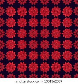 Pattern with ornamental flowers. It can be used for poster, card, brochure, invitation, cover book, catalog. Abstract background and texture for design.