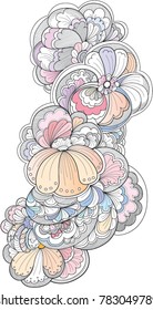 Pattern outline art vector illustration for wallpaper and pattern on fabric.