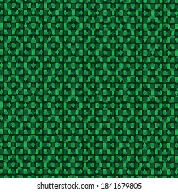 pattern overlapping elements in green tones.