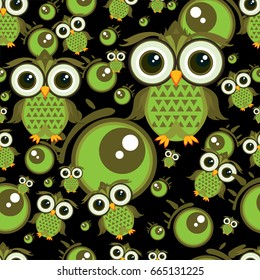 pattern owl graphic cartoon character background