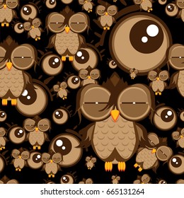 pattern owl graphic cartoon character background