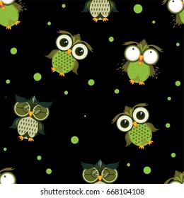 pattern owl graphic cartoon character background