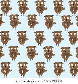 Pattern owl vector. Pattern vector. Owl coffee vector