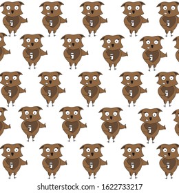 Pattern owl vector. Pattern vector. Owl coffee vector