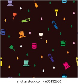 Pattern with paint cans and sealant