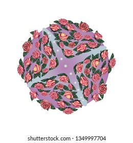 
pattern of painted roses