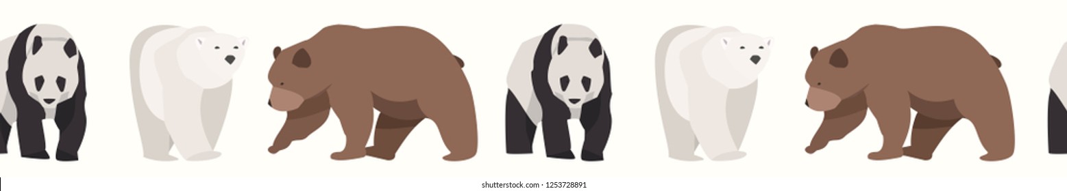 Pattern, Panda, Polar Bear, Black Bear, Brown Bear.