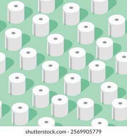 Pattern Paper Toilet With Theme Soft Green