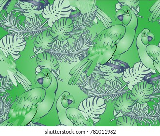 Pattern of parrot. Vector illustration