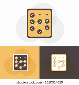 Pattern passcode concept Isolated Line Vector Illustration editable Icon