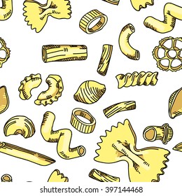 Pattern Pasta Animation Cartoon Cooking Set Stock Vector (Royalty Free ...