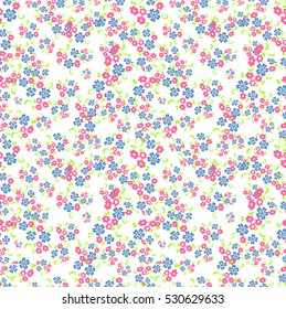 pattern with pastel flowers and leaves on white background. can be used like patter for wrapping paper or textile, for greeting cards or birthday invitations.