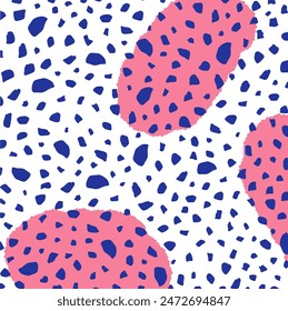  Pattern in pastel pink and blue on white background. Greeting cards, flyers, newsletter, branding design, covers.