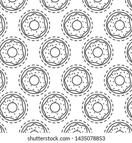 pattern patches of delicious and sweet donuts