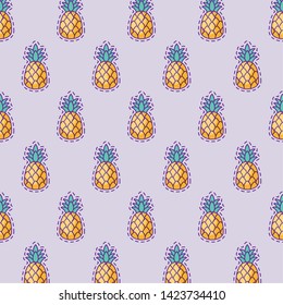 pattern patches of fresh pineapples