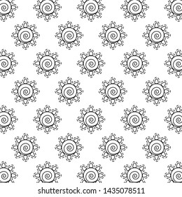 pattern patches of hot sun icon