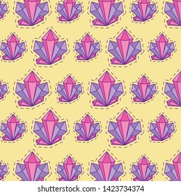 pattern patches of quartz rocks icons