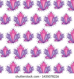pattern patches of quartz rocks icons