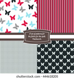 the pattern of patchwork. quilting. b. stripes. circles