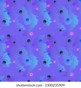 Pattern with pearls, pink, blue, black  colors. Seamless for decor or printing.  Nature on ornament.