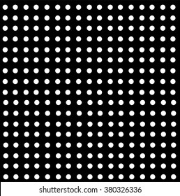 Pattern in peas. White dots on a black background