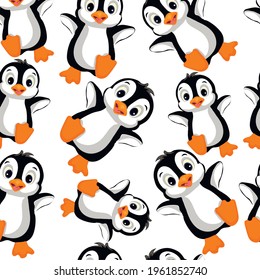 el patrón con pingüinos es un gran trasfondo para los textiles de los niños u otra creatividad