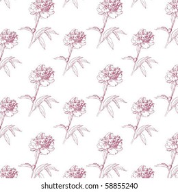 Pattern of peonies