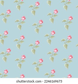 Pattern of peony flowers in pastel colors