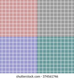 Pattern picnic tablecloth 4 Colors Vector EPS10, Great for any use.