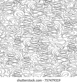 Pattern with a picture of a cream texture of black and white flowers, a black line on a white background. Abstract background