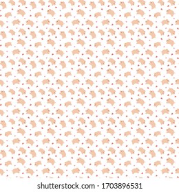 pattern with pigs for children. Transparent background, you can add your own color.