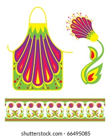 pattern for pinafore feminine with flower